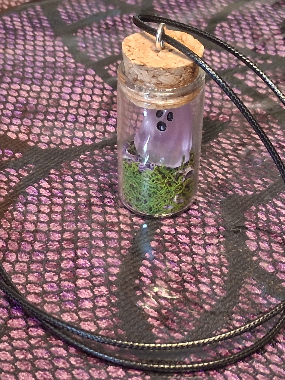 Ghost In A Bottle Glow In The Dark Necklace